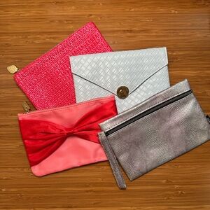 Ipsy Clutch Collection - Pink, Silver, and White